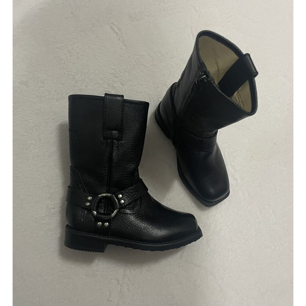 Frye Youth Toddler Size 7 Girls Black Leather Harness Motorcycle Boots NEW - Picture 6 of 6